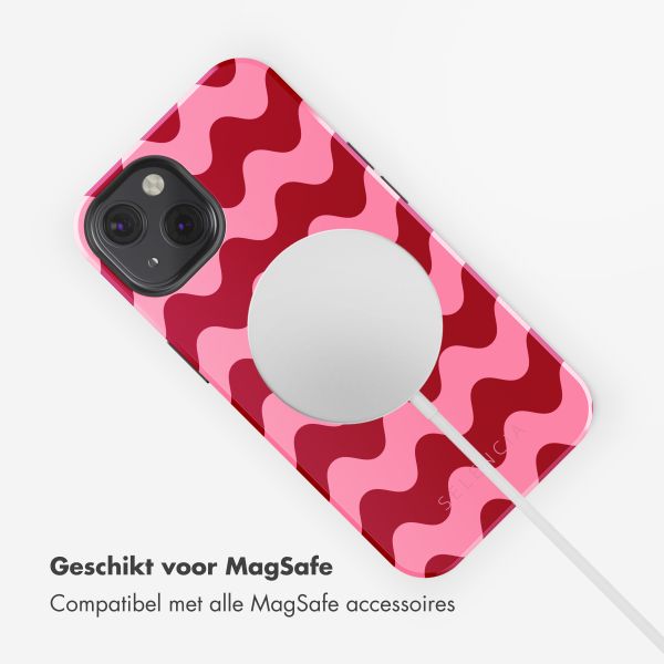 Selencia Vivid Tough Backcover met MagSafe iPhone 13 - Wave Vibes Lipstick