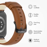 imoshion Classic lederen bandje Apple Watch Series 1 t/m 9 / SE (38/40/41 mm) | Series 10 (42 mm) - Bruin