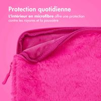 imoshion Fluffy Laptop hoes 15-16 inch - Laptopsleeve - Hot Pink