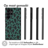 imoshion Design hoesje Samsung Galaxy S23 Ultra - Luipaard - Groen / Zwart