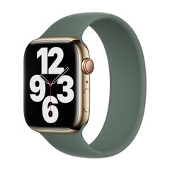 Apple Siliconen solobandje Apple Watch | 44/45/46/49 mm - Maat 8 - Eucalyptus