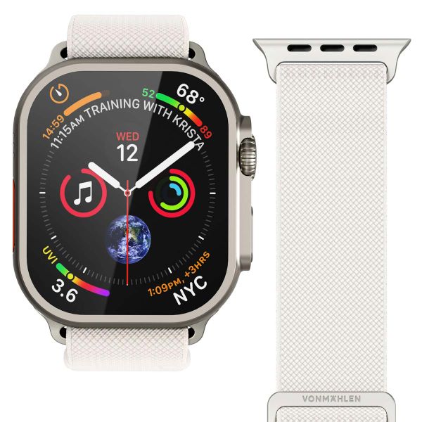 Vonmählen Classic Nylon Loop bandje Apple Watch | 38/40/41/42 mm - Cream