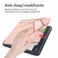 imoshion Design Slim Hard Case Sleepcover met stand Kobo Libra Colour - Pink Graphic