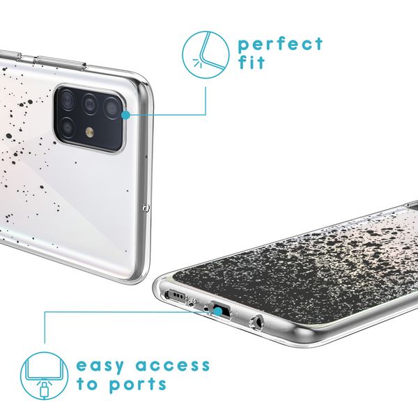 imoshion Design hoesje Samsung Galaxy A51 - Spetters - Zwart