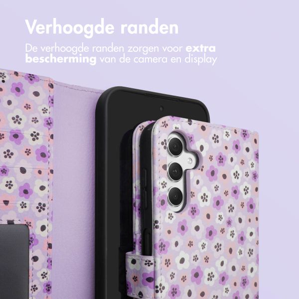 imoshion Design Bookcase Samsung Galaxy A54 (5G) - Purple Flowers