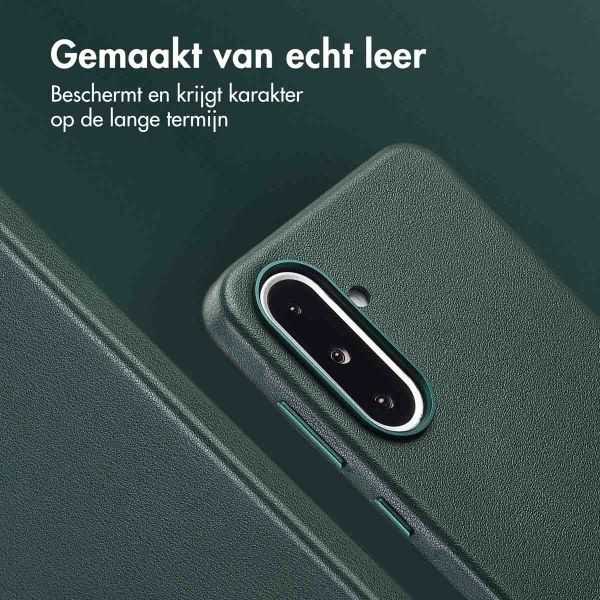 Accezz MagSafe Leather Backcover Samsung Galaxy A36 / A56 - Cedar Green