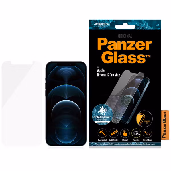 PanzerGlass Anti-Bacterial Screenprotector Apple iPhone 12 Pro Max