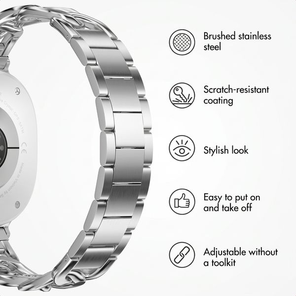 Selencia Chain band Samsung Galaxy Watch 9 (40/44mm) / Watch 8 (40/44mm) / Classic (46mm) - Silver