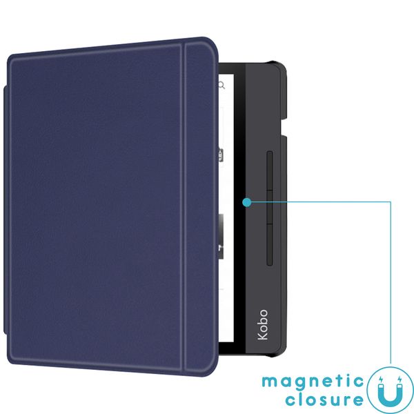 imoshion Slim Hard Case Sleepcover met stand Kobo Libra H2O - Donkerblauw