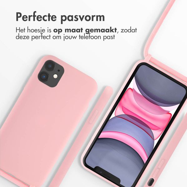 imoshion Siliconen hoesje met koord iPhone 11 - Roze