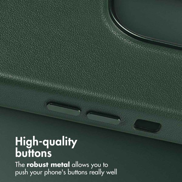Accezz Leather Back Cover with MagSafe Apple iPhone 14 Pro - Cedar Green