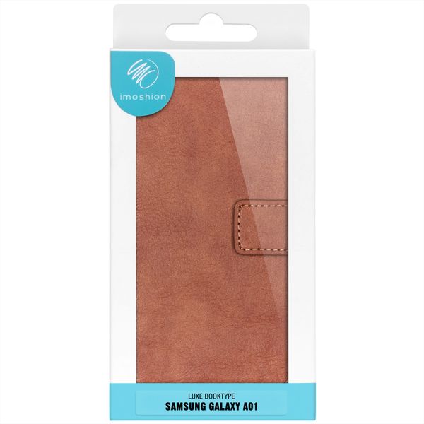 imoshion Luxe Bookcase Samsung Galaxy A01 - Bruin