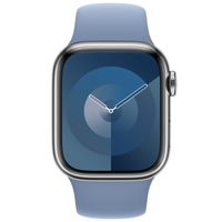 Apple Sport Band Apple Watch Series 1 t/m 9 / SE (38/40/41 mm) | Series 10 / 11 (42 mm) - Maat M/L - Winter Blue