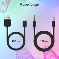 imoshion Draadloze Kinderkoptelefoon LED Light - Decibelbegrenzer - Met AUX kabel - Cobalt Blue