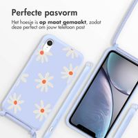 imoshion Siliconen design hoesje met koord Apple iPhone Xr - Lila Flower Distance