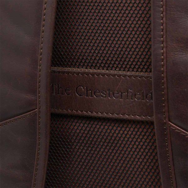 The Chesterfield Brand Savona Laptop rugzak 15-15.6 inch - Echt leer - Donkerbruin