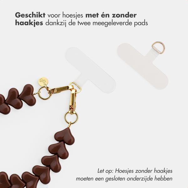 Selencia Lova Hartjes Polskoord - Chocolate Brown