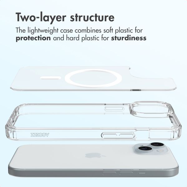 Accezz Xtreme Impact Back Cover with MagSafe Apple iPhone 15 - Transparent
