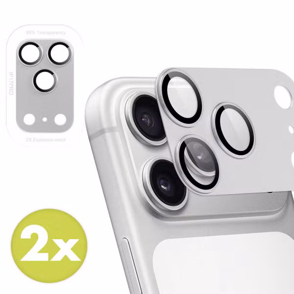 imoshion Camera Protector Glas 2 Pack Apple iPhone 17 Pro - Silver