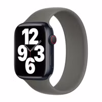 Apple Siliconen solobandje Apple Watch | 38/40/41/42 mm - Maat 7 - Olive
