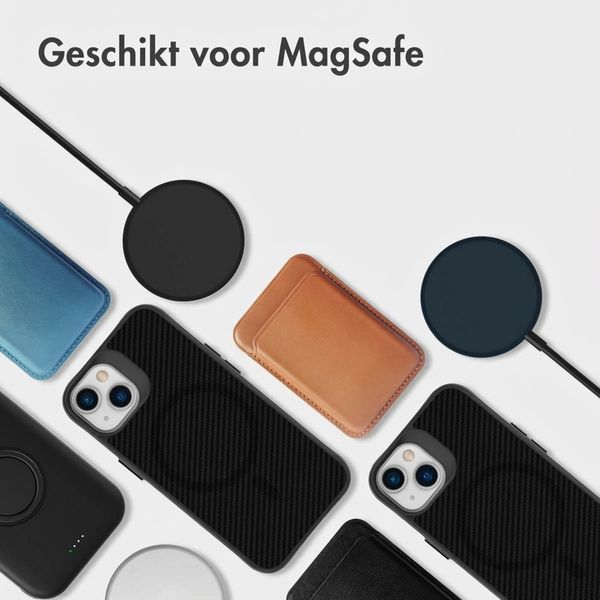 imoshion Rugged Hybrid Carbon Case met MagSafe Apple iPhone 13 - Zwart