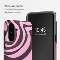 Selencia Vivid Backcover Samsung Galaxy A36 / A56 - Wavy Swirl Pink Plum