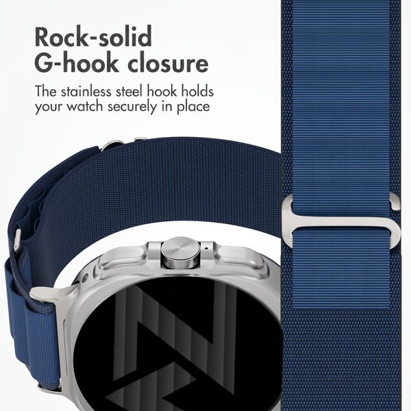 Accezz Nylon Alpine Band Samsung Galaxy Watch Ultra 2 (2026) / Ultra (2024/2025) - Dark Blue