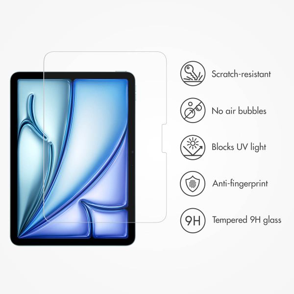 Accezz Glass Screen Protector + Applicator Apple iPad Air 11 inch (2026) M4 / (2025) M3 / (2024) M2