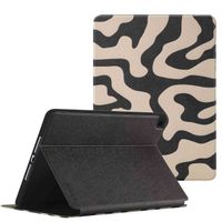 Selencia Vivid Tablet Case Apple iPad 9 (2021) 10.2 inch / iPad 8 (2020) 10.2 inch / iPad 7 (2019) 10.2 inch - Art Wave Black