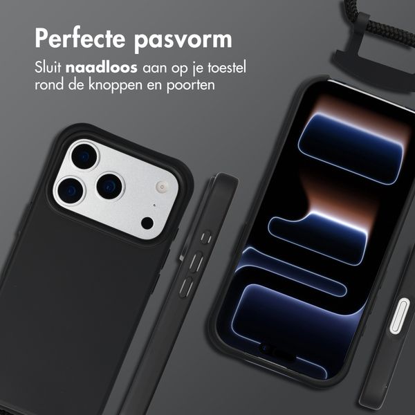 imoshion Color Backcover met afneembaar koord met MagSafe Apple iPhone 17 Pro - Zwart