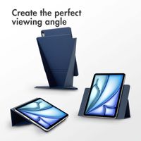 Accezz High Stand Tablet Case Apple iPad Air 11 inch (2026) M4 / (2025) M3 / (2024) M2 / Air 5 (2022) / Air 4 (2020) - Dark blue