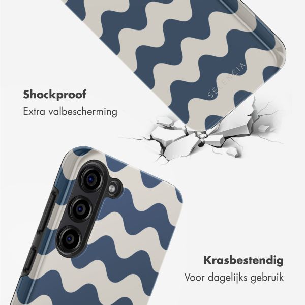 Selencia Vivid Backcover Samsung Galaxy S23 - Wave Vibes Classic Blue
