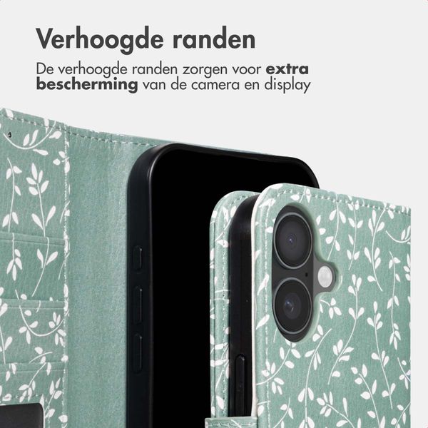 imoshion Design Bookcase Apple iPhone 17 - Smoke Green Flowers
