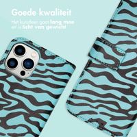 imoshion Design Bookcase Apple iPhone 12 (Pro) - Black Blue Stripes