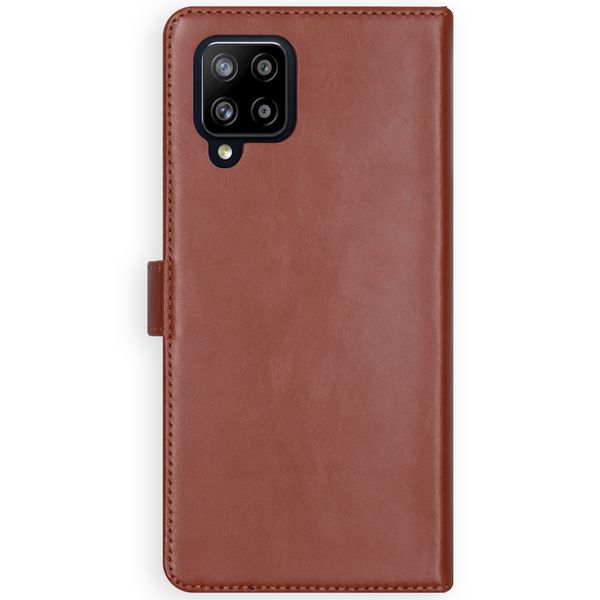Selencia Echt Leren Bookcase Samsung Galaxy A42 - Lichtbruin