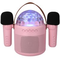 imoshion Sing & Shine Karaoke set - Speaker en 2 Microfoons - Candy Pink
