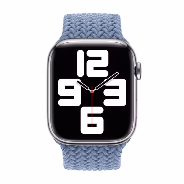 Apple Gevlochten solobandje Apple Watch | 44/45/46/49 mm - Maat 11 - Slate Blue