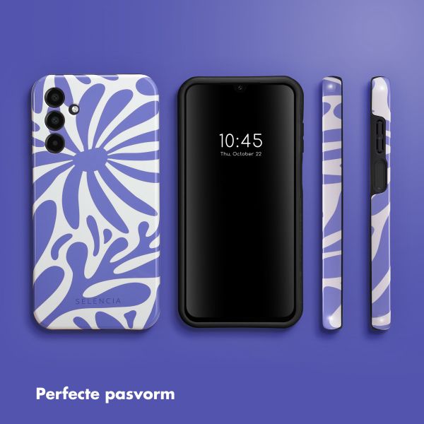 Selencia Vivid Tough Backcover Samsung Galaxy A15 (5G/4G) - Modern Bloom Sapphire Blue