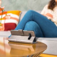 Klavertje Bloemen Bookcase Alcatel 1S (2019) - Grijs