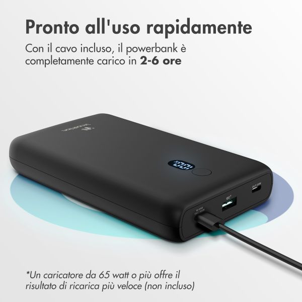 imoshion Powerbank 20.000 mAh - Quick Charge en Power Delivery - 100W - Zwart