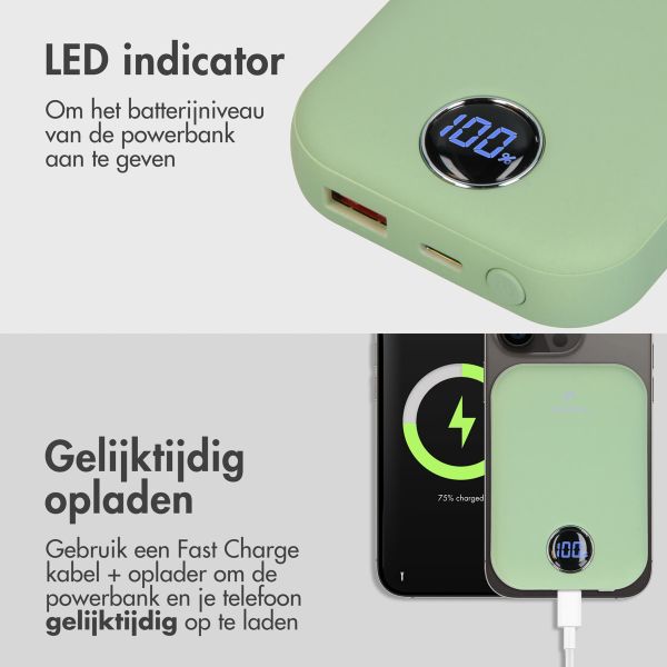 imoshion MagSafe Powerbank - 10.000 mAh - Draadloze powerbank - Mintgroen