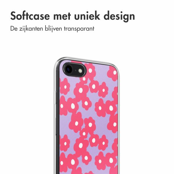 imoshion  Design hoesje iPhone SE (2022 / 2020) / 8 / 7 - Dusty Rose Blossoms