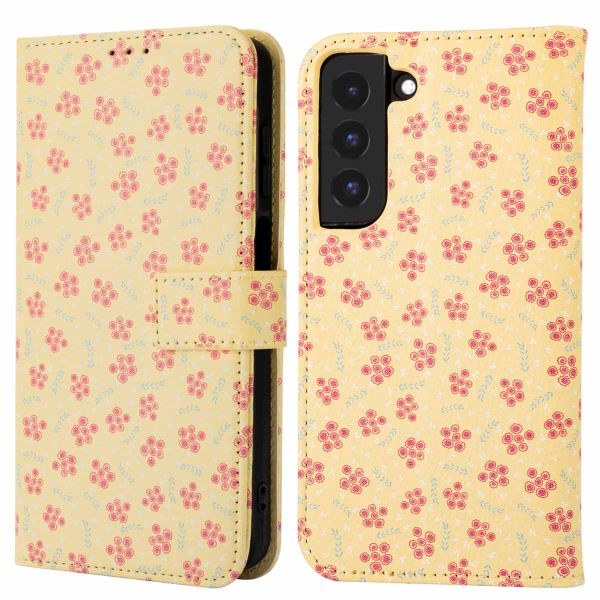 imoshion Design Bookcase Samsung Galaxy S22 - Sunny Yellow Petite Flowers