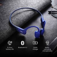 Shokz OpenRun - Standaard maat - Open-Ear draadloze oordopjes - Bone conduction - Blauw