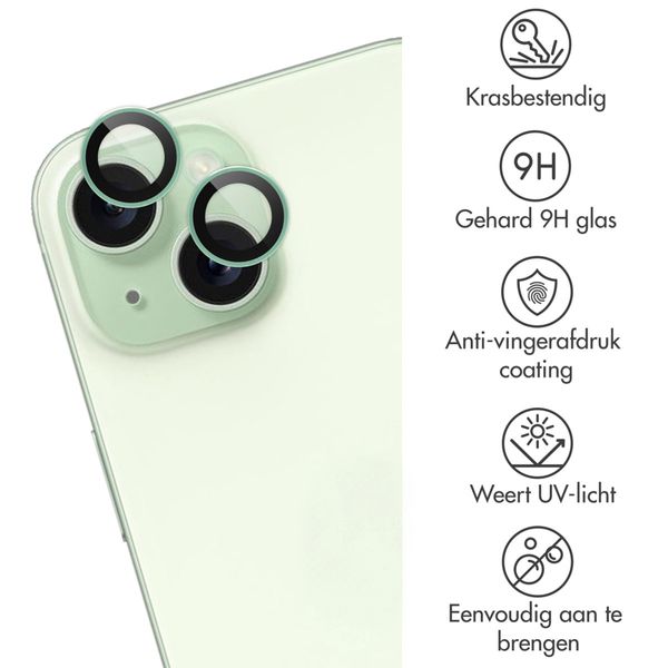 imoshion 2 Pack Camera lens protector Apple iPhone 15 / 15 Plus - Green