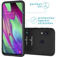 imoshion Design hoesje Galaxy A40 - Wijnen Wijnen Wijnen - Zwart