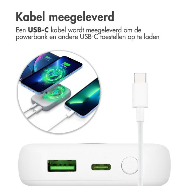 imoshion MagSafe Powerbank - 10.000 mAh - Draadloze powerbank - Wit