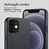 Accezz MagSafe Leather Backcover Apple iPhone 12 (Pro) - Onyx Black