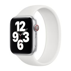 Apple Siliconen solobandje Apple Watch | 38/40/41/42 mm - Maat 1 - White
