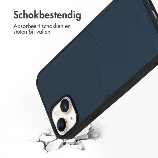 Accezz Premium Leather Card Slot Backcover Apple iPhone 14 Plus - Donkerblauw